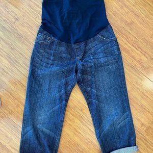 Maternity Liz Lange for Target Cropped Jeans Size 6 stretchy, full panel